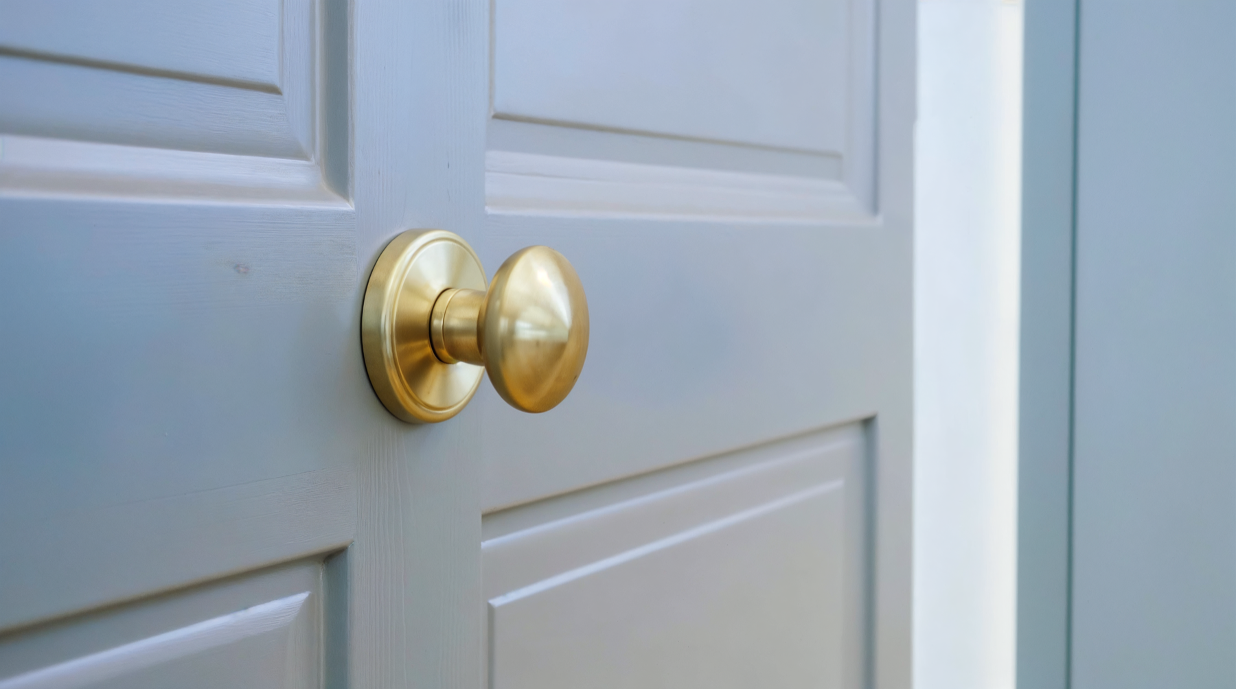 Bespoke secure door with polished architectural hardware